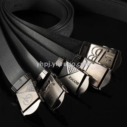 4.0 Laser Stereo Jeans Button Leather Belt