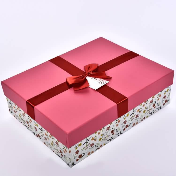 新品 高档时尚简单大方十字蝴蝶结礼品盒 送礼包装纸盒