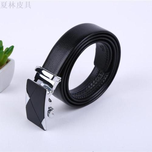 men‘s automatic buckle closed korean young students pant belt business formal wear belt xia lin