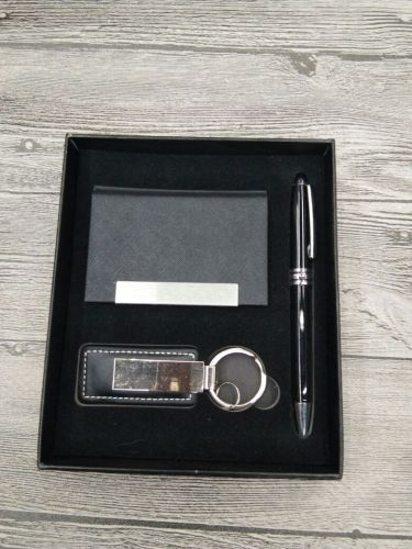 Keychain + Metal Pen + Business Card Case