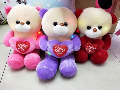 Glow bear valentine 's day gift cuddly bear LED Glow plush toy