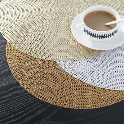 Wheat flower table mat circular shape 3 kinds of color can choose PVC table mat family table insulate mat