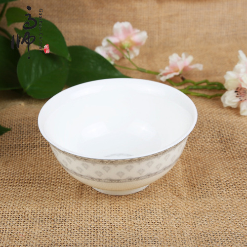 Origin Supply Simple Simple Ceramic Bowl Shuimu Tsinghua 4.5-Inch reverse Bowl Bone China Hotel Tableware