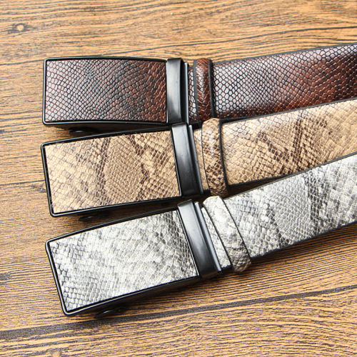 belt men‘s casual business all-match automatic buckle men‘s belt leather buckle belt