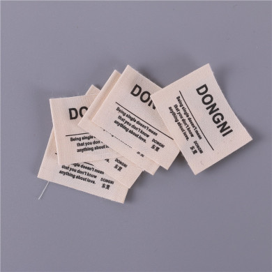 订做棉布印刷衣领标 商标服装辅料