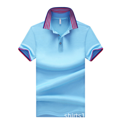 2018 Summer New Men‘s Short-Sleeved T-shirt Striped Casual Flip Polo Shirt Men‘s Top Bottoming Shirt Wholesale