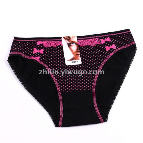 foreign trade cross-border e-commerce supply women‘s pants head spot women‘s underwear printed briefs wholesale