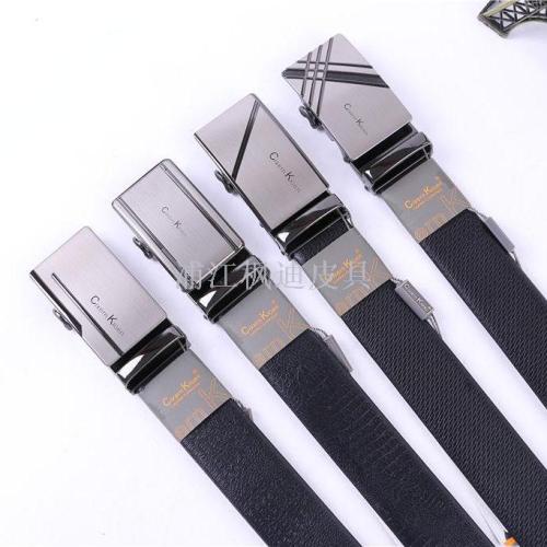 casual all-match men‘s leather belt satay wolf