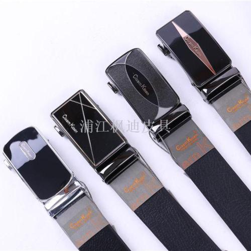Belt Fashion Alloy Automatic Buckle Iron Button Exquisite Belt Factory Direct Sales Deanlu