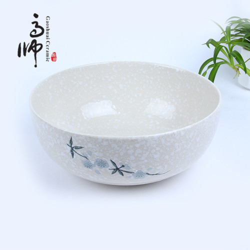 large soup bowl snowflake glaze tableware business gift ceramic tableware korean soup bowl direct sales large quantity congyou