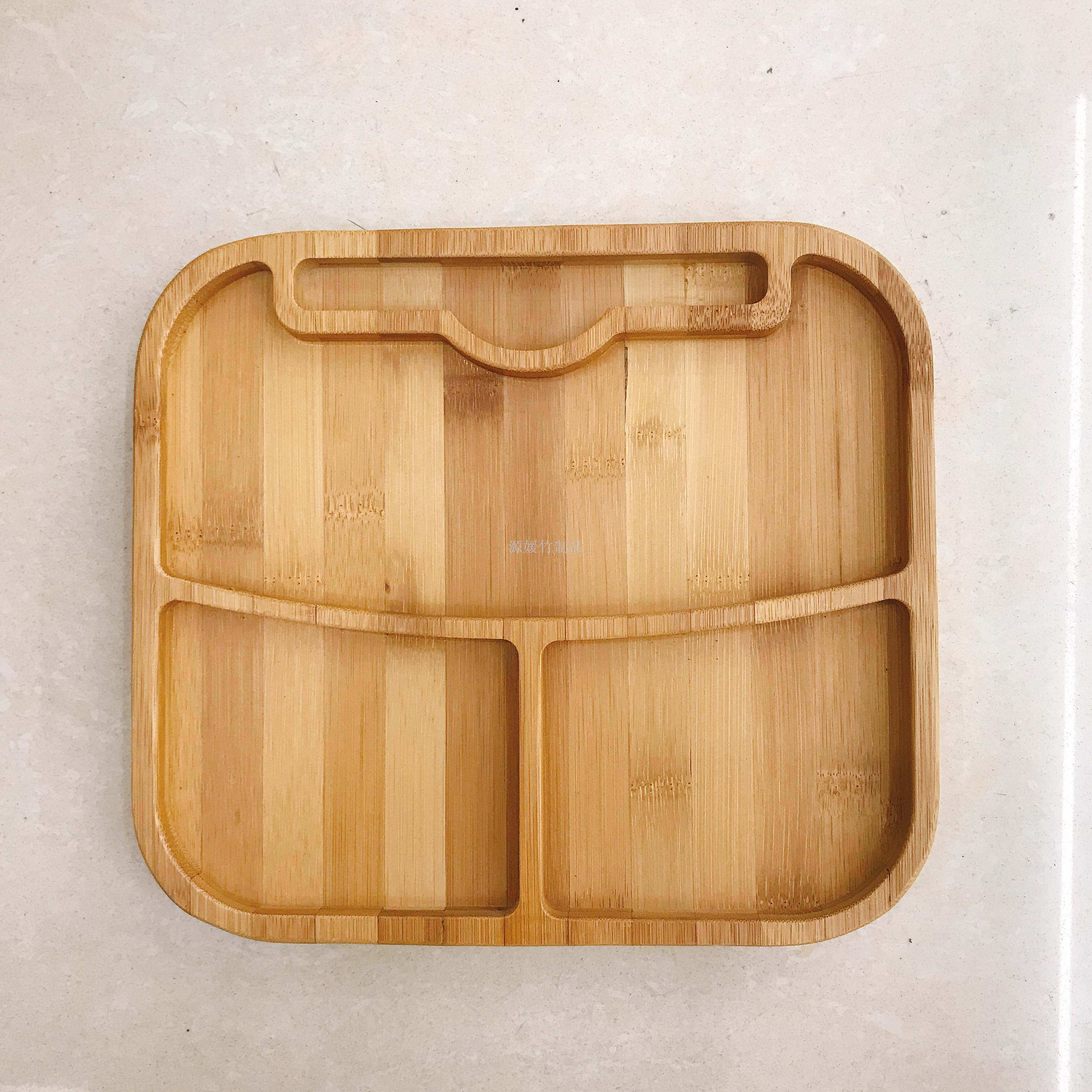 Supply Green bamboo fruit plate bamboo salad plate bamboo sushi plate