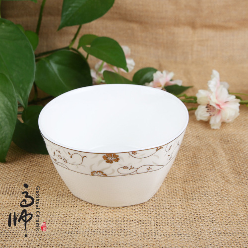 origin supply sun island ceramic bowl glazed color bone china flower 4.5-inch square bowl rice bowl