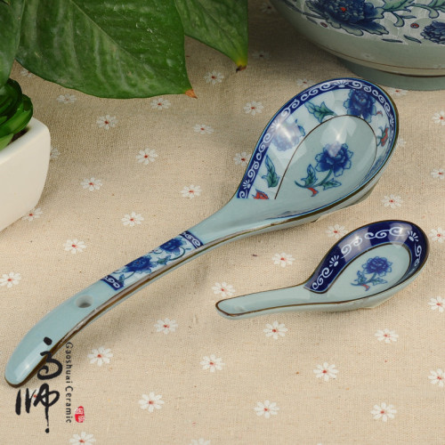 Spoons in All Sizes Ceramic Appliances Blue and White Porcelain Series Household Tableware Daily Necessities Wholesale