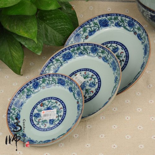 6.25-inch/7-inch/8-inch fruit plate chinese flower fruit plate jingdezhen blue and white porcelain plate