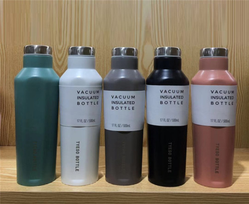 Creative Red Wine Bottle Thermos Vacuum Cold Water Bottle Color Stainless Steel Wine Glass 500ml Cross-Border Supply