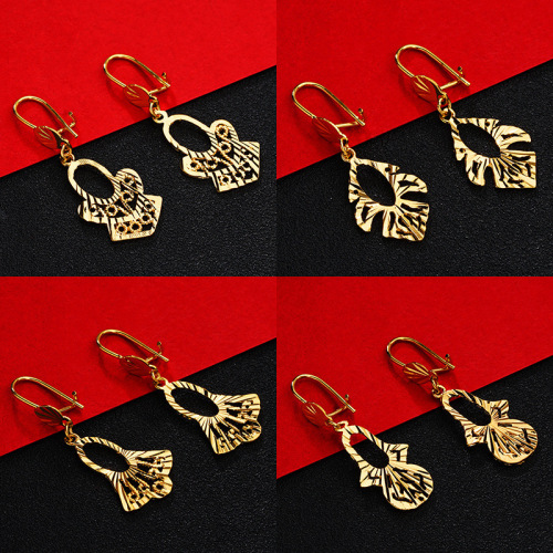 factory direct sales vietnam gold women‘s earrings fashion bridal eardrops anti-allergy for a long time no fading ornament wholesale