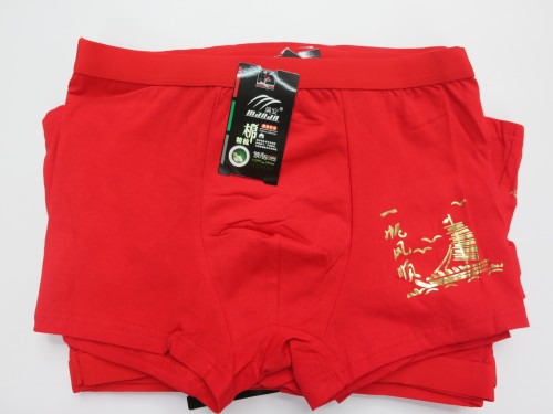 men‘s underwear cotton red birth year cotton red printed underwear wholesale