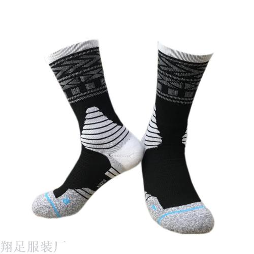 Exclusive for Cross-Border Basketball Socks Men‘s Summer Deodorant and Sweat-Absorbing Breathable Mid-Calf Professional Elite Socks High Tube Athletic Socks