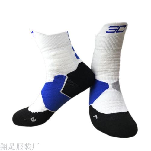 professional basketball socks deodorant breathable men‘s sports socks curry elite socks mid-high tube thickening