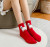 4 pairs of socks with Christmas gift box New Year's Christmas stockings cute red socks version of the tube festive gifts