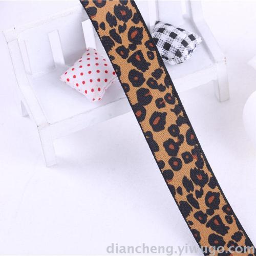 factory direct leopard print elastic band clothing decorative band clothing elastic strap 2.5cm