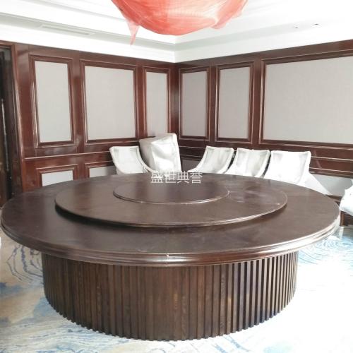 Guiyang Star Hotel New Chinese Electric Dining Table Restaurant Box Solid Wood Electric Table Dining Chair