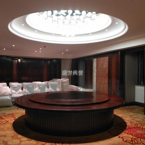 Xi‘an Restaurant New Chinese Dining Table Restaurant Box Solid Wood Dining Table Restaurant Large Electric Table