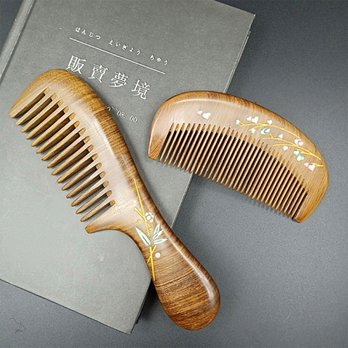 Natural Black Gold Sandalwood Wooden Comb Household Large Thick Authentic Long Hair Massage Anti-Static