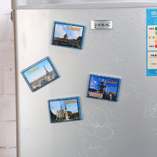 Tourism Souvenir Ceramic Refrigerator Stickers Heat Transfer Printing Home Craft Ornaments 