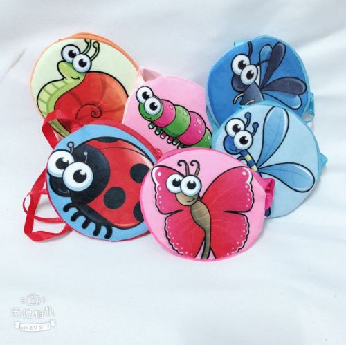 Spot Plush Toy Plush Wallet Coin Purse 10cm Coin Purse Big Eye Insect Satchel