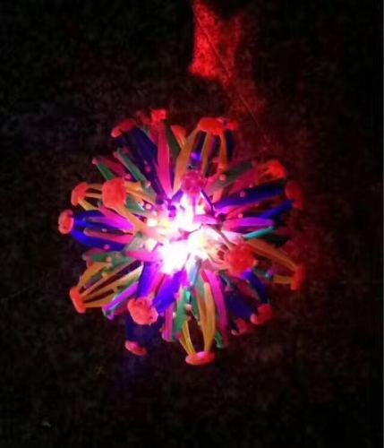 32cm Flowering Ball Luminous Large Magic Telescopic Ball Throwing Ball Happy Ball Flashing Ball with Light Ball Toys