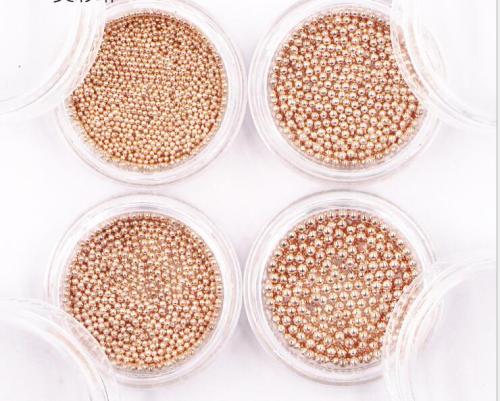 New Nail Jewelry Rose Gold Steel Ball Nail Small Steel Ball Boxed Small Bottle 0. 8MM 1.0 1.2 1.5