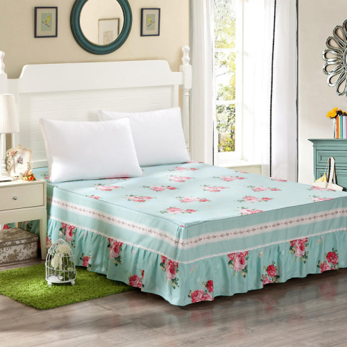 Ywxueg Yiwu Snow Pigeon 128*68 Single Bed Skirt European-Style Dust Cover Non-Slip Mattress Cover Bedspread Mattress Cover