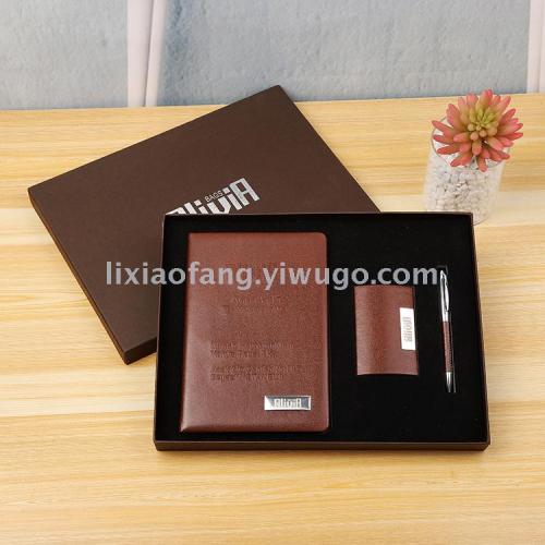 company promotion notebook business card box signature pen gift box set a5 notepad gift customizable logo