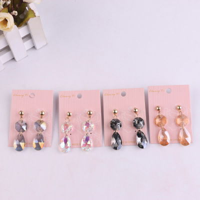 Small and delicate Hong Kong style ins fashion simple daily earrings