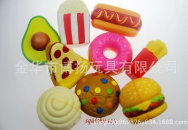 Boyang Factory Wholesale Squishy Toys PU Foam Hot Dog Decompression Vent Toys in Stock