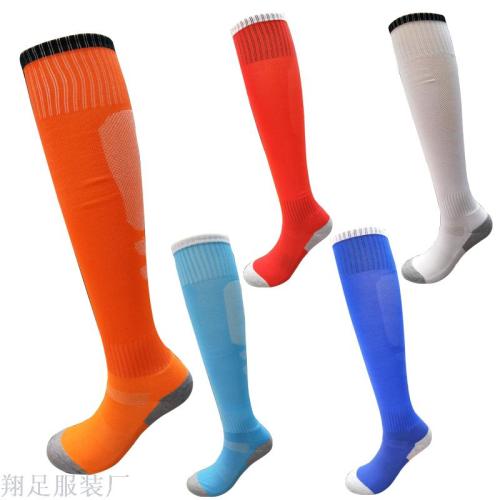 white edge solid color football socks