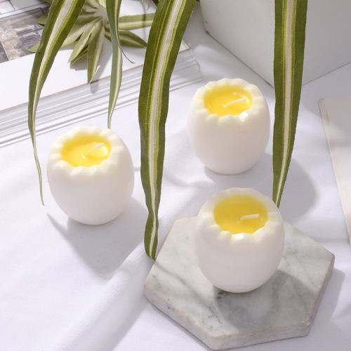 factory direct sales creative personality egg candle smokeless paraffin wax candle cylindrical home decoration props