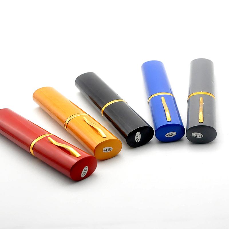Runghu pen cylinder reading glasses drainage metal pen cylinder reading glasses wholesale clearance