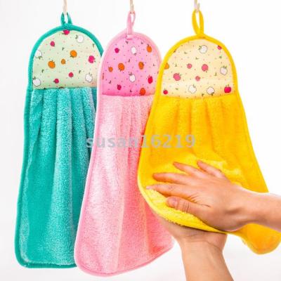 Cartoon Coral Velvet Towel Bathroom Hand Towel Kithcen cloth