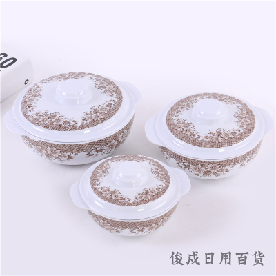 Large Spoon Lid Superior Pot Melamine-Piece Set Pot Soup Bowl Household with-Inch Pot Meal Japanese Style