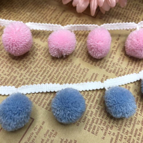 manufacturers supply cashmere wool ball lace handmade wool ball decorative lace hat bag accessories customization