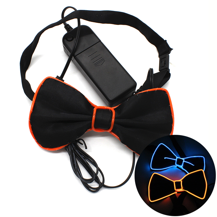 LED Light-Emitting Tie Masquerade Wedding Luminescent Light Tie Wholesale Luminous El Night Show Bal