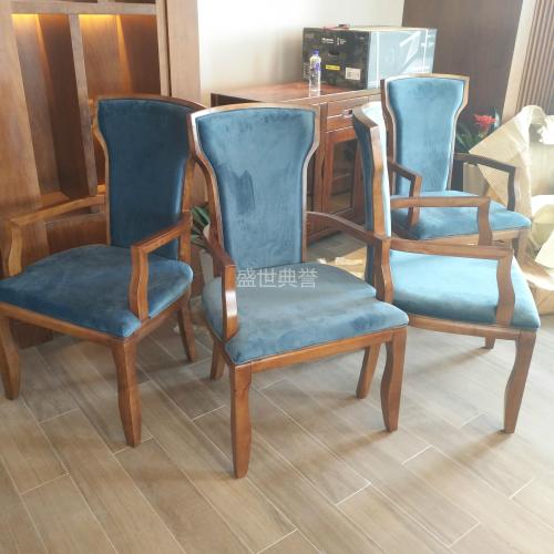 ningbo banquet center box solid wood furniture customized farmhouse new chinese solid wood dining table and chair