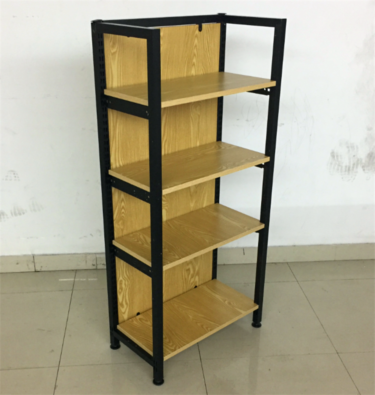 现货超市钢木货架，精品店母婴店端头货架