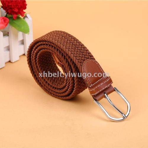 Unisex Candy Color Sports Canvas Belt Double Ring Buckle Lengthened Woven Fabric with plus Size Belt Pant Belt