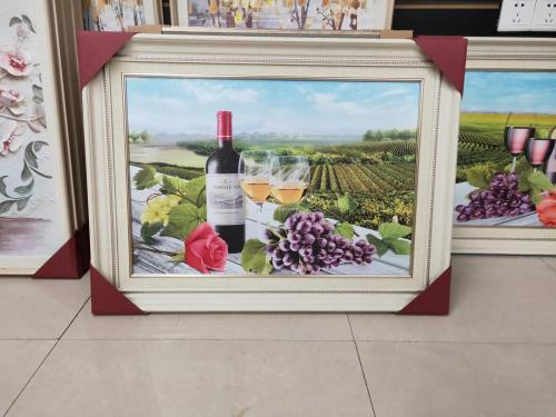 restaurant decorative painting fruit wine bottle painting customized oil painting of various sizes 60x80cm