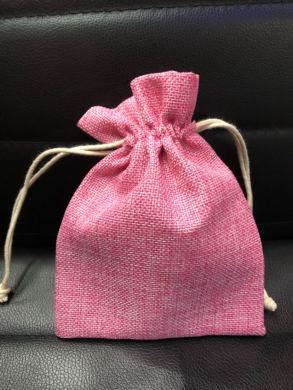 13*18粉色仿麻布袋