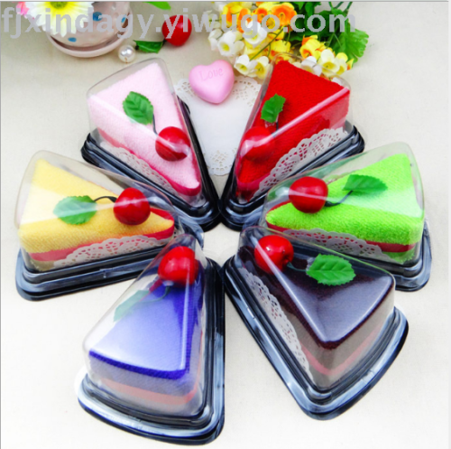 creative towel holiday gift small triangle cake kindergarten activity company activity promotion school opening small gift