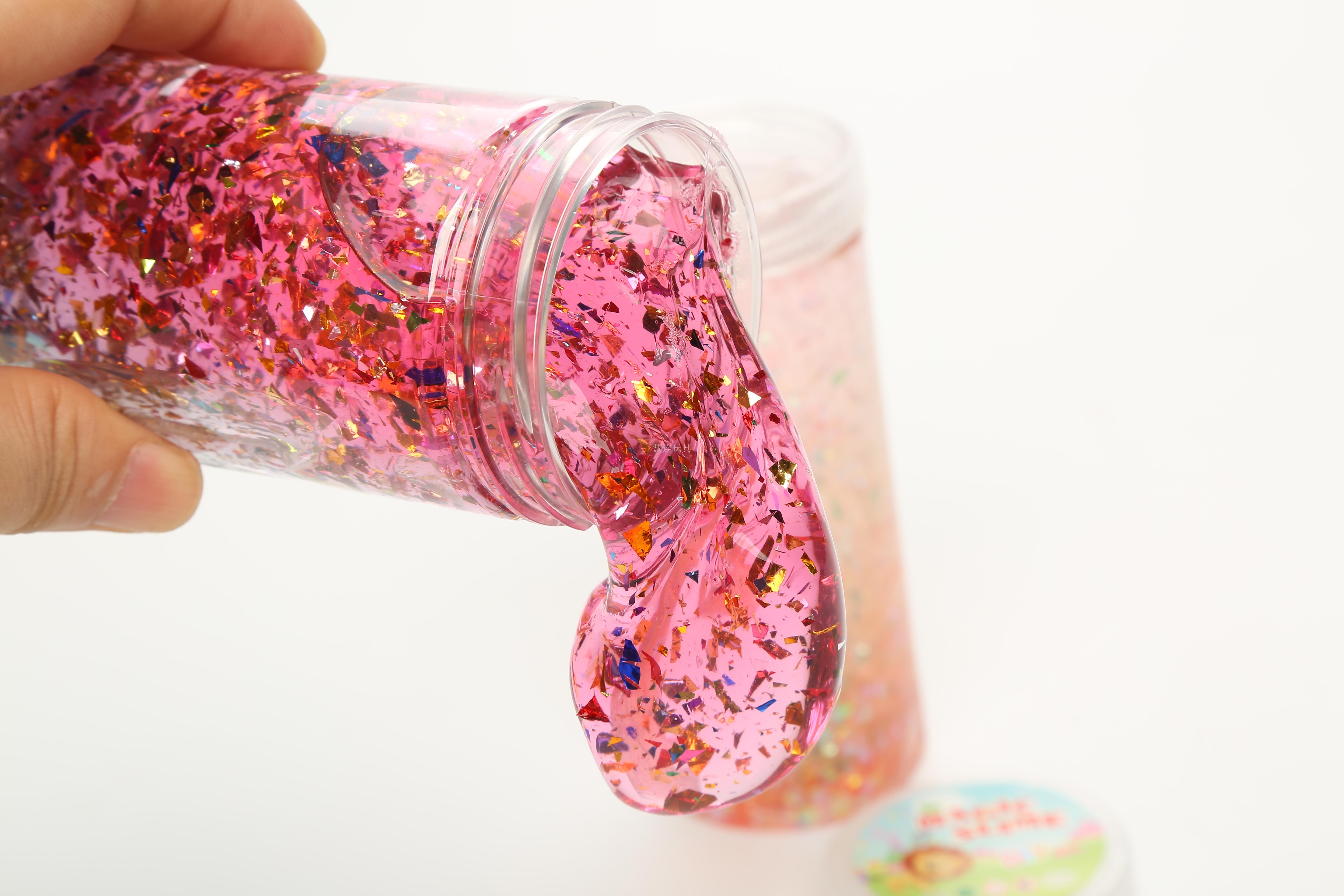 新奇玩具水晶泥儿童史莱姆无毒鼻涕橡皮粘土果冻彩泥透明材料玩具